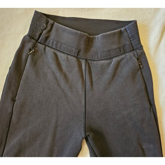 Lululemon Womens thick sweatpants joggers Black Double Pocket Size 2 Read* - Picture 2 of 13